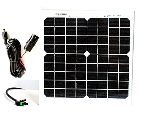 Spartan Ghost or Golive Trail Cameras 20 inch 15W 12V Monocrystalline Solar Panel with Cable Connector for HCO Game 4G LTE Verizon AT&T USA Blackout Infrared Cameras (Version 20" 15W)
