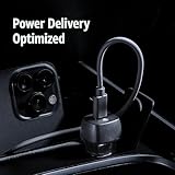 AT&T Professional Single Port 20W USB-C Car Charger with Power Delivery Technology Compatible with iPhone iPad Samsung Galaxy Pixel Universal Fast Charging Black