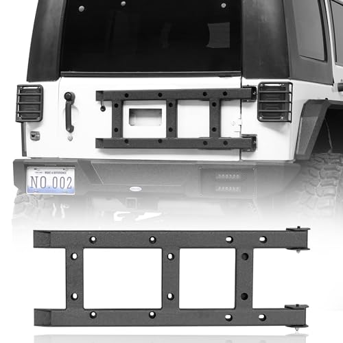Hooke Road Wrangler Tailgate Reinforcement Kit Tailgate Hinge Cover Bracket for 2007-2018 Jeep Wrangler JK & Unlimited 2/4 Doors