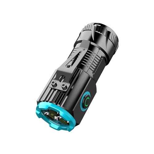 E-SHIDAI Mini Multifunction Rechargeable Multi Function 1000 Lumens LED Flashlight, with Emergency Strobe Light and 1200 Mah Battery, Emergency Power Supply and USB Charging Cable, Fast Charging