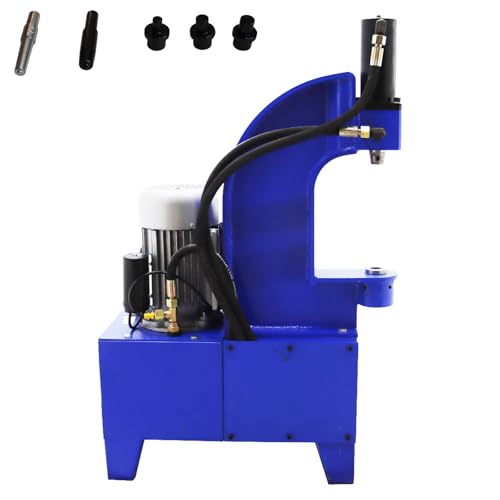 WYDDDARY Electric Riveting Machine Single Head Hydraulic Brake Pad Punching Machine Hydraulic Punch Press Tool for Riveting Truck Brake Shoe Rivet 22
