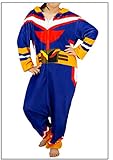 Nanrui Trade. Halloween Hero Academia Costume Adult Anime All Might One-piece Pajamas Jumpsuit Cosplay for Women Men Homewear(S/M, Onesies)