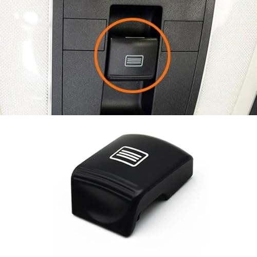 Goodithy Sunroof Window Switch Button Cover, Sunroof Control Switch Button Cap Accessories Replacement for Mercedes Benz C-Class W204 E-Class W212/W207 GLK X204 CLS Class-W218 (Black, Model A)