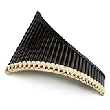 Pan Flute Comes with Mouthpiece and Carrying Bag, 26 Pipes Pan Pipe Instrument Key of C for New Beginners Learning Teaching