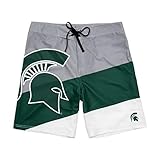 FOCO NCAA Michigan State Spartans Mens Color Dive Swim BoardshortsColor Dive Swim Boardshorts, Team Color, XL