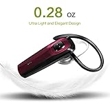 TOORUN Bluetooth Earpiece, M26 Bluetooth Headset Handsfree Wireless Headphone with Noise Cancelling and Microphone Compatible for Android iPhone Cell Phone Laptop - Red