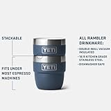 YETI Rambler 4 oz Stackable Cup, Stainless Steel, Vacuum Insulated Espresso/Coffee Cup, 2 Pack, Wild Vine Red