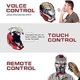 Iron-Man Helmet, 2025 New Iron-man Mask with Jarvis Voice & Remote&Touch Controlled Open/Close, (RED)