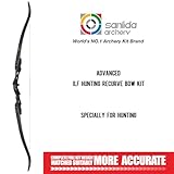 Sanlida Hermit 10 ILF Hunting Recurve Bow Kit for Adults 60" 30-45 Lbs Archery Recurve Bow, CNC ILF Riser, Carbon & Graphite Foam Core ILF Limbs, RH Only, Limited Life-time Warranty (45 Lbs)