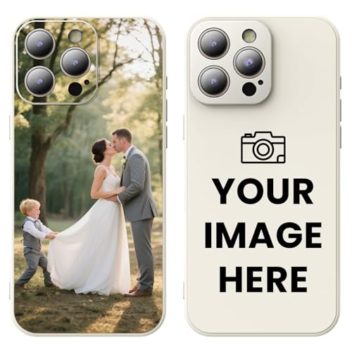 KKLLYY Personalized Photo Phone Case, Custom Picture Design Your Own Collage Phone Cover for Family Friends Couple Gift Compatible with iPhone 16 15 14 13 12 11 Pro Max Mini XR XS X