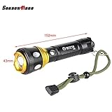 CREE Q5-XPE LED 3 Modes 350LM 18650/AAA Focus Adjustable Flashlight Outdoor -Black