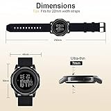 YUINK Mens Watch Ultra-Thin Digital Sports Watch Waterproof Stainless Steel Fashion Wrist Watch for Men Women