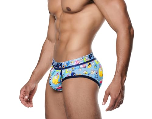 Pump! Funtopia Brief Men's Designer Briefs | Athletic Style Underwear with Supportive Fit | Breathable Nylon Microfiber and Stylish Waistband