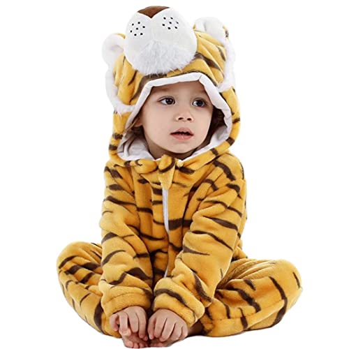 QIAONIUNIU Halloween Baby Tiger Costumes Toddler Outfit Infants Cosplay Romper 6-12 Months