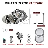 LIYUANJUN 125CC 4-Stroke Engine Motor Kit, Single Cylinder Air-Cooled Motor Engine for Honda CRF50 XR50 CRF70 Z50R QR50 Dirt Pit Bike, Engine Kit with Manual Clutch and PZ22 Carburetor