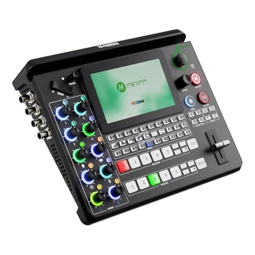 RGBlink mini-Edge SDI All in One Pro Live Streaming Multi-Camera Video Mixer Switcher Recorder with 4K HDMI/SDI Input,5.5" Screen,PTZ Control, NDI/UVC, 8-Ch Audio Mixer for Podcast, Content Creation