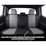 coverdream Leather Seat Covers Custom Fit for 2024 2025 Toyota Tacoma Double Cab SR,SR5,TRD Sport,TRD Off-Road,Limited,Full Coverage,Airbag Compatible Car Seat Protector (Full Set,Black/Gray)