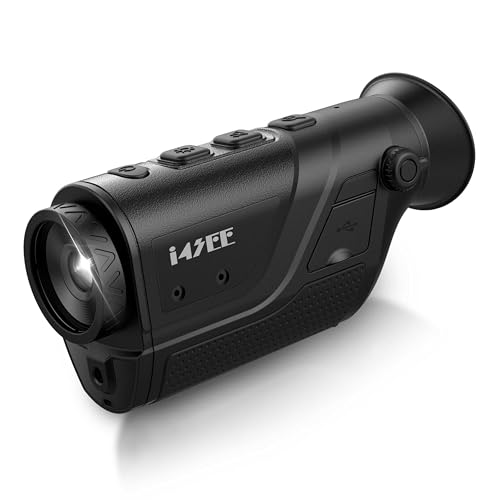 i4SEE M10-256 Thermal Imaging Monocular for Hunting, 10mm Focal Lens 256x192(50Hz) Infrared Night Vision Telescope with Long Battery Life Up to 12 Hours, Thermal Scopes for Outdoor Night Vision
