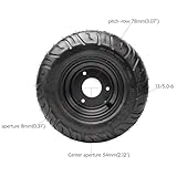 ICONSPORTSS 6" Wheel 13x5.00-6 Tire Rim 3 Lug Wheel 78mm Bolt Distance 13x500-6 for Lawn Mower ATV Go Kart Quad Bike Mini Bike Drift Trike Tricycle (4)