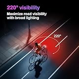 BikeSpark Auto-Sensing Rear Light G4R, USB Rechargeable, 240HRs, Precise Brake Sensing for Cargo Rack, Large Reflector, 50/80mm Screw Mounted, Easy Release, Made in Taiwan