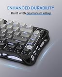 GravaStar Mercury K1 75% Wireless Mechanical Gaming Keyboard, Aluminum Alloy Exoskeleton Design, Gasket Compact Custom Keyboard Hot-Swap Socket, Linear Switches, with RGB Backlit & Frame