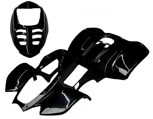 1-Piece Body Plastic Fender for IceBear Coolster 3050 Taotao Chinese Peace SunL MotoTec Kids ATV Quad 110cc (Black)