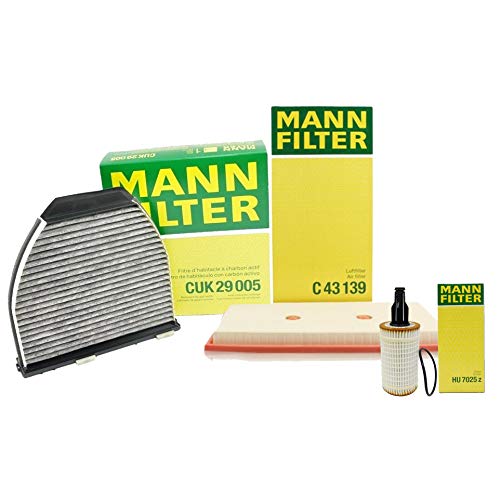 Mann Oil Air Carbon Cabin Filter Service Kit For Mercedes W204 W212 X204 3.5L V6