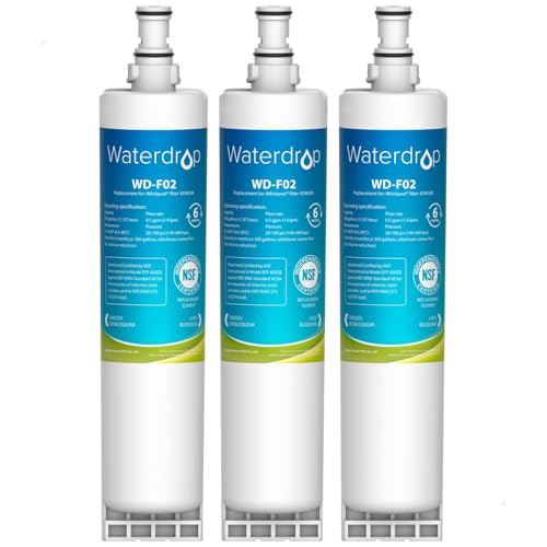 Waterdrop 4396508 Replacement for Whirlpool® 4396510, EDR5RXD1, NLC240V, PNL240V, 4396508p, 4396547, 4392857, LC400V, WF-NLC240V, Everydrop® Filter 5 Refrigerator Water Filter,3 PACK