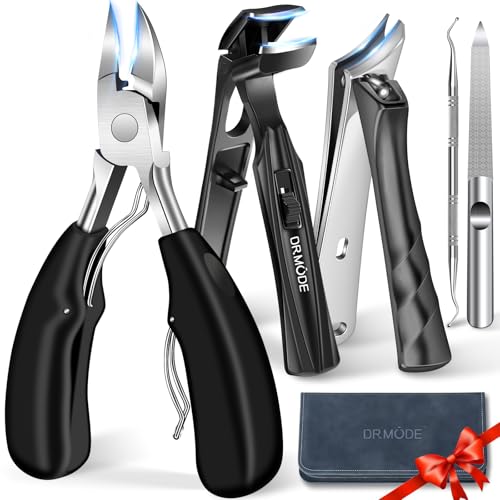 2025 Toenail Clippers for Thick Toenails for Seniors, Angled Head Large Toe Nail Clippers Set for Men, Heavy Duty Ingrown Toenail Clippers with Long Handle, Ultra Sharp Slanted Nail Cutter Wide Jaw
