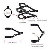 HARPUOU Motorcycle Headlight Bracket 46-50mm Black Headlamp CNC Fork Tube Side Mount Bracket for Most Motorbikes