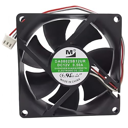 for DA08025B12UR 12V 0.50A 8025 80X80X25MM 3-Wire Cooling Fan