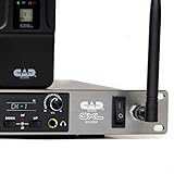 CAD Audio GXLIEM4 Frequency Agile Wireless In Ear Monitor System -Four discrete mixes - includes 4 MEB1 Earbuds, 4 Bodypack Receivers, Rack Mount Ears and Antenna Relocation Kit ,Black