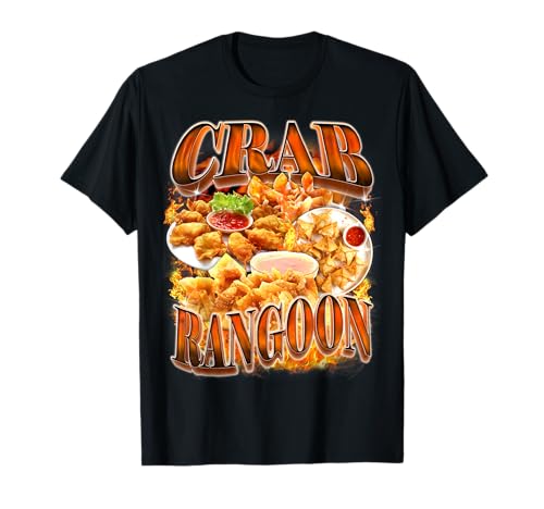 Crab Rangoon Meme Bootleg Rap Style 90s Vintage Funny 1990s T-Shirt