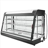 Countertop Food Warmer,48" Three Tier Commercial Warmers for Food Display, Glass case, with LED Lighting Removable Shelves Pastry for Buffet Restaurant