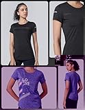 5 Pack: Women's Dry Fit Short Sleeve T Shirts, Athletic Workout Tee Tops for Gym Yoga Running (Set 2, Medium)