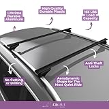 ERKUL Roof Rack Cross Bars for Kia Sorento 2011-2015 | Aluminum Crossbars with Anti Theft Lock for Rooftop | Compatible with Raised Rails - Black