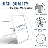 Grtard Magnetic Dry Erase Board with Stand, 18''x14'' Double-Sided White Board for Kids, Desktop Whiteboard with Stand, Large White Board, Desk Whiteboard Portable, Dry Erase Board for Kids, Memo