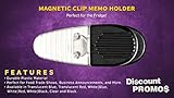 10 Magnetic Memo Holders Set - Large Clip, Plastic - Clear