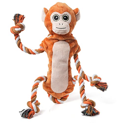 Sedioso Dog Tug Toys, Stuffed Animal Dog Chew Toy, Cute Puppy Squeaky Dogs Plush Toys with Crinkle Paper for Small, Middle, Large Breed