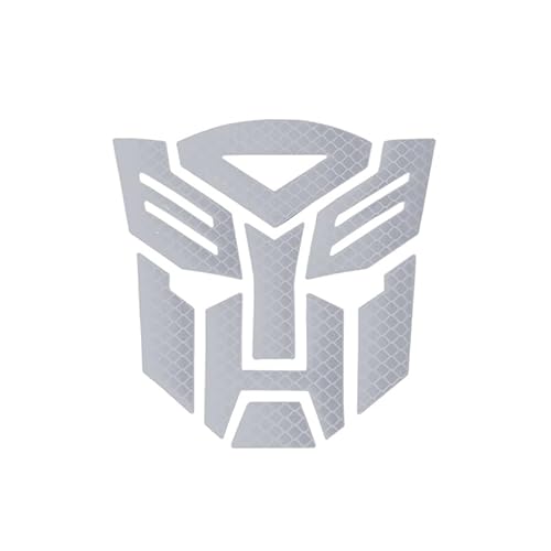 Reflective Light Transformers Autobot - Car, Motorcycle, Car Window, Truck, Notebook, Vinyl Decal Sticker, Autobot car Accessories, Vehicle Decorative Stickers (White)