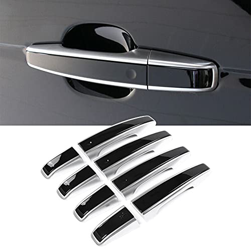 Newsmarts Exterior Door Handle Cover Trim for Range Rover Vogue L405 2013-2021, Evoque 2012-2021, Sport 2014-2021, for Land Rover Discovery Sport 2015-2021, Discovery 5 2017-2021, Silver Black