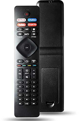 TV Remote Control Replacement Compatible with All Philips Android 4K Ultra HD LED Smart LED TV NH800UP RF402A-V14