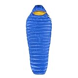 AEGISMAX LETO 7 Degree 700FP Ultra Dry Goose Down Sleeping Bag Ultralight Down Sleeping Bag for Camping and Backpacking for Men & Women (Blue, Regular)