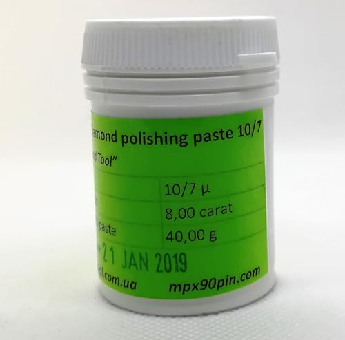 Diamond Oil-Based Polishing Paste 10/7 Micron 40g-100g. Metal and Gemstone Polish. (100, Grams)