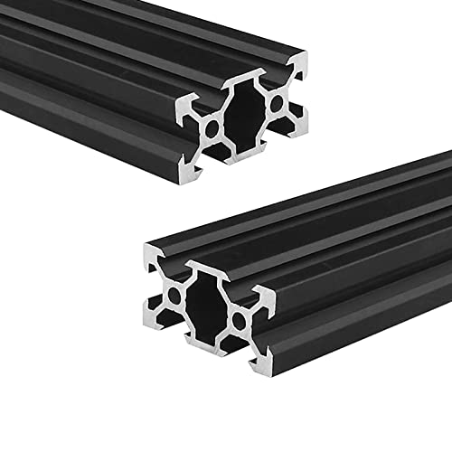 Coavoo 2040 Aluminum Extrusion 78.74 inch / 2000mm Length V Slot Black 2 Pack, Extruded Aluminum 20mm x 40mm 20 Series V Type Profiles Anodized European Standard Linear Rail Frame 2Pcs