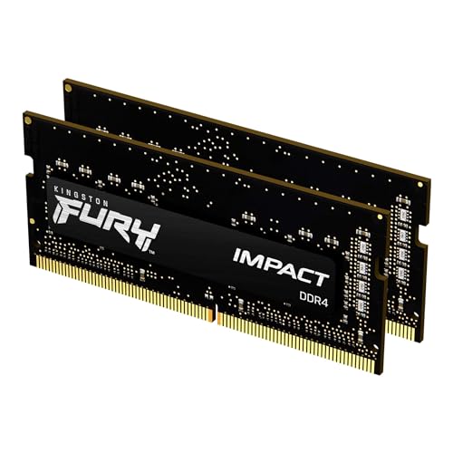 Kingston FURY Impact 32GB (2x16GB) 3200MT/s DDR4 CL20 Laptop Memory Kit of 2 | Intel XMP | AMD Ryzen | Plug n Play | Low Power Consumption | KF432S20IBK2/32