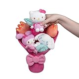 Hello Kitty and Friends - 12-inch Plush Valentine’s Bouquet - 9 Plush - Officially Licensed Product from Jazwares - Ages 6+