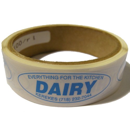 Dairy Label Stickers, Roll of 100