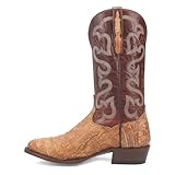 Dan Post Boots Mens Primetime Croc Embroidered Round Toe Casual Boots Mid Calf - Brown - Size 9.5 D