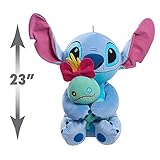 Disney Classics 23 Inch Jumbo Plush with Lil Friend, Stitch & Scrump Stuffed Animal, Officially Licensed Kids Toys for Ages 2 Up, Christmas Gifts and Presents, Amazon Exclusive